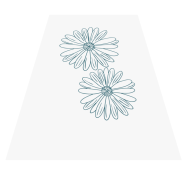 Delicate Floral Touch vinyl rug flowers - TenStickers