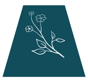 Expressive Floral Stem vinyl rug flowers - TenStickers