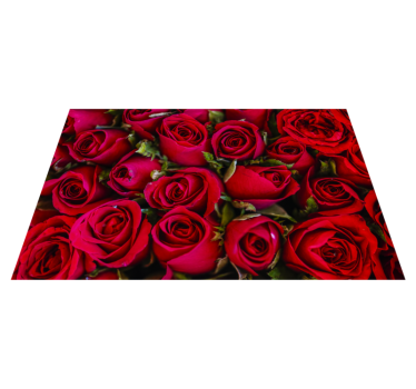 Multiple roses and leaves flower rug - TenStickers