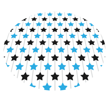 Bold blue shades star vinyl rug - TenStickers