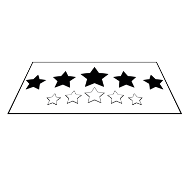 White and black motif star vinyl rug - TenStickers