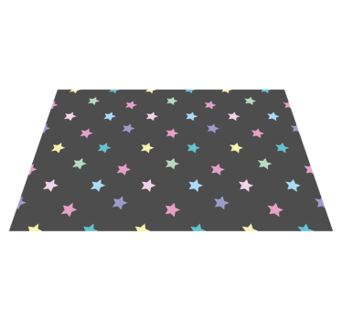 Colorful kids pattern star vinyl rug - TenStickers