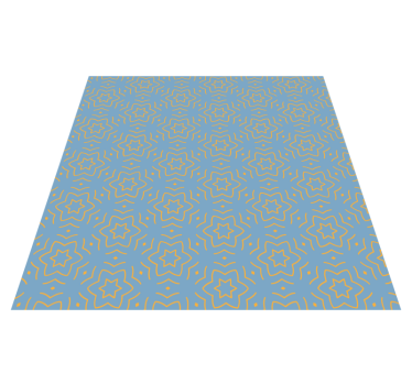Abstract yelloow pattern star vinyl rug - TenStickers
