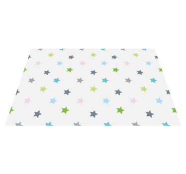 Minimalist colours star vinyl rug - TenStickers