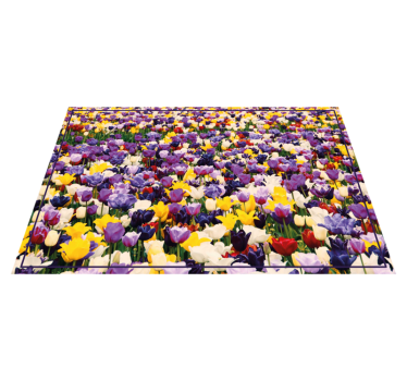 Colorful realistic explosion vinyl rug flowers - TenStickers