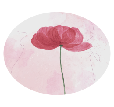 Aquarella poppy design vinyl rug flowers - TenStickers