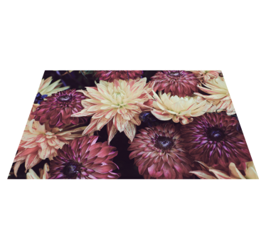 Blooming Dahlia Display vinyl rug flowers - TenStickers