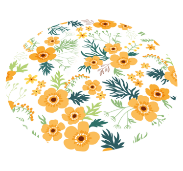 Floral Bouquet Pattern vinyl rug flowers - TenStickers