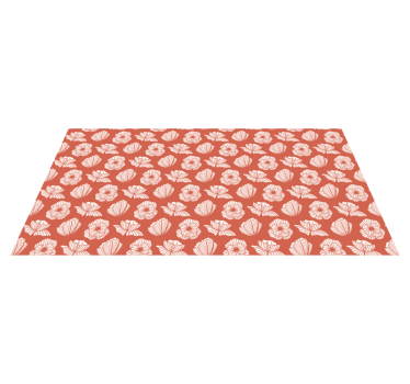 Floral Element vinyl rug flowers - TenStickers