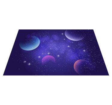 COSMIC SPACE SCENE star vinyl rug - TenStickers
