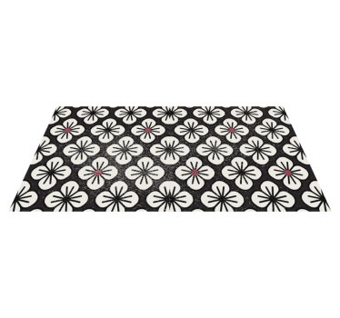 Stylish brown clovers vinyl rug flowers - TenStickers