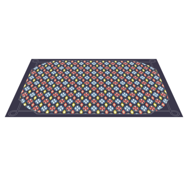 Colorful mosaic composition entrance hall vinyl rug - TenStickers