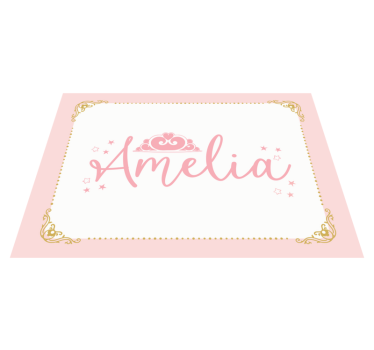 Custom crowned design vinyl rug - TenStickers