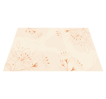 Elegant Botanical Component vinyl rug flowers - TenStickers