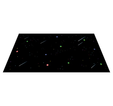 Cartoon space with falling stars star carpet - TenStickers