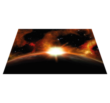Celestial sunrise glow star vinyl rug - TenStickers