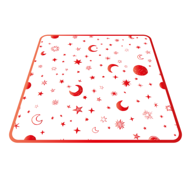 Star vinyl rug celestial elements - TenStickers