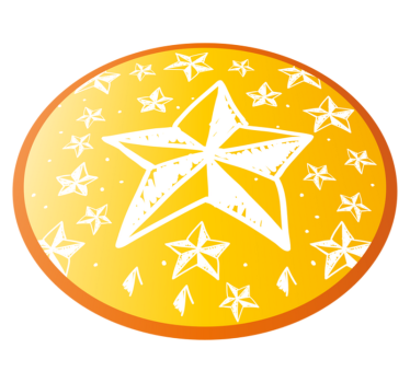 Starry Yellow Theme star vinyl rug - TenStickers