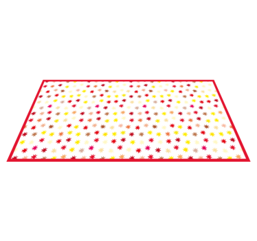 Vibrant Star Motif vinyl rug - TenStickers