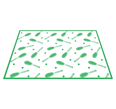 Vinyl rug tennis racket design - TenStickers