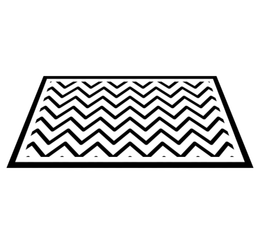 Chevron style entrance hall vinyl rug - TenStickers
