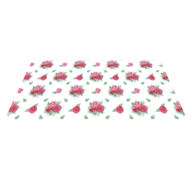 set of roses vinyl rug flowers - TenStickers