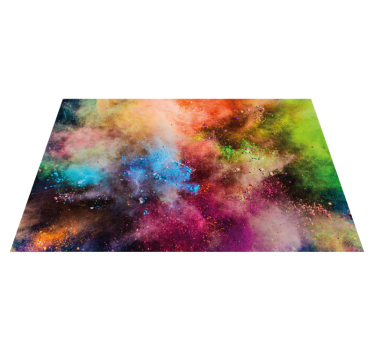 Cosmic Color Burst vinyl rug - TenStickers
