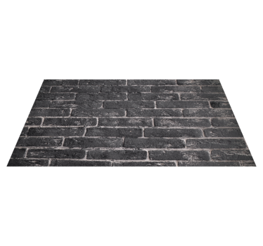 Dark gray stone bricks texture rug - TenStickers