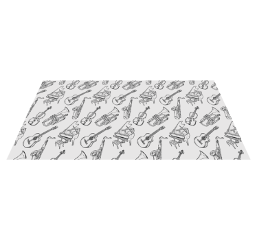 Musical Instruments Pattern vinyl rug - TenStickers