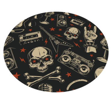 Rock Music Style teenage bedroom vinyl rug - TenStickers