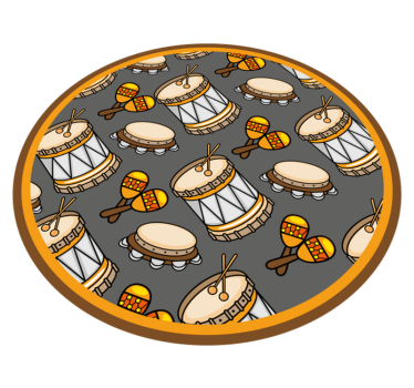 Drum Pattern Play vinyl rug - TenStickers