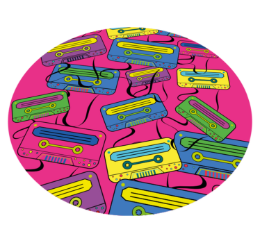 Vinyl rug vivid cassette tapes - TenStickers