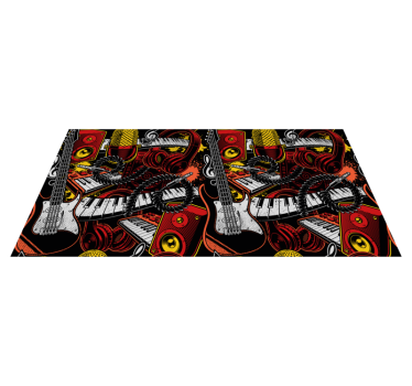 Vinyl rug musical elements showcase - TenStickers