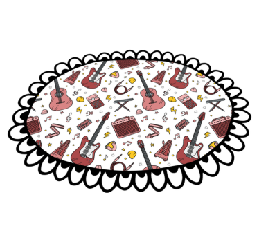 Musical Elements Motif vinyl rug - TenStickers