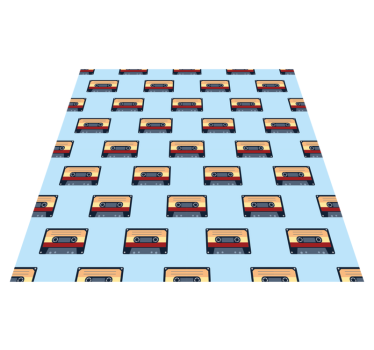 Vinyl rug vintage cassette design - TenStickers