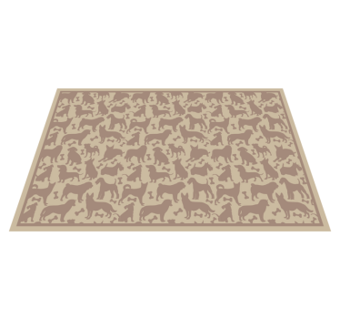 Dog Silhouettes Pattern animal print vinyl rug - TenStickers