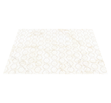 Marble vinyl rug hexagon marble design - TenStickers