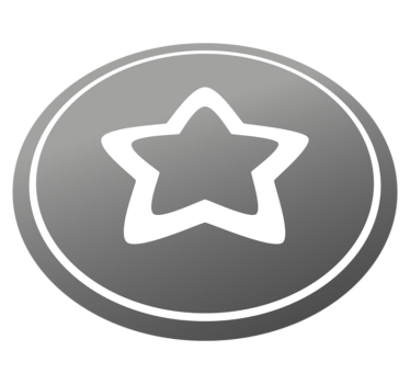 Stylish grey motif star vinyl rug - TenStickers