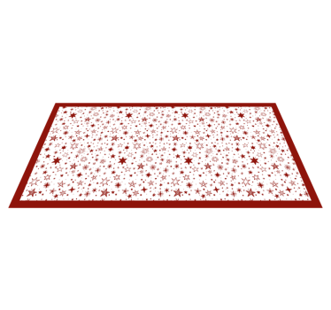 Red starry night star vinyl rug - TenStickers