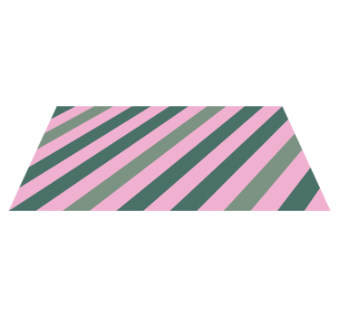 Diagonal pink stripes entrance hall vinyl rug - TenStickers
