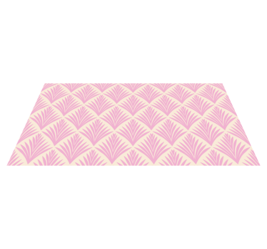 Stylish pink pattern vinyl rug flowers - TenStickers