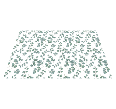 Elegant Greenery Pattern vinyl rug flowers - TenStickers