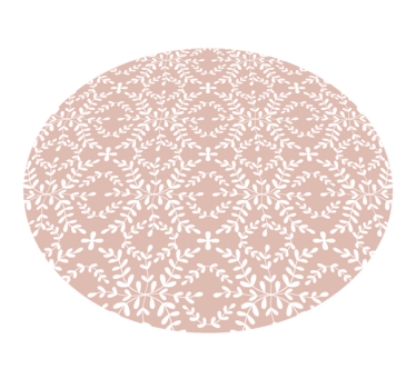 Delicate Bloom Composition vinyl rug flowers - TenStickers