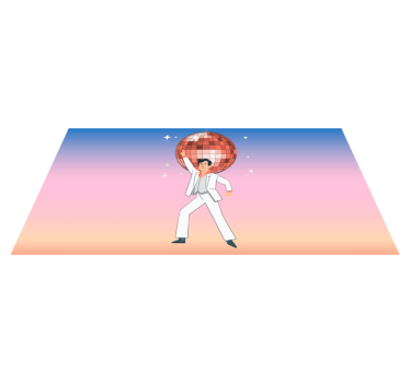 Dance Party Vibes vinyl rug - TenStickers