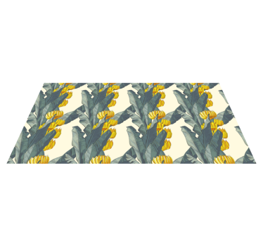 Tropical Floral Arrangement vinyl rug flowers - TenStickers