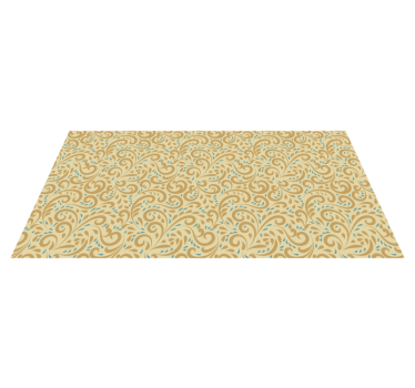 Botanical Swirl Element vinyl rug flowers - TenStickers