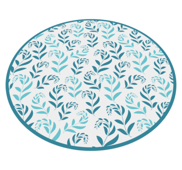 Botanical Leaf Inspiration vinyl rug flowers - TenStickers
