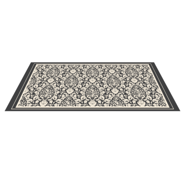 Floral Petals elements pattern retro rug - TenStickers