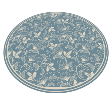 Botanical Whirl Element vinyl rug flowers - TenStickers