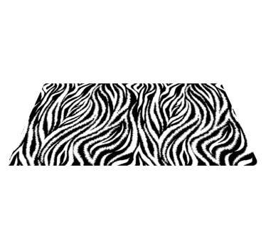 Zebra Stripe Graphic animal print vinyl rug - TenStickers